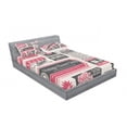 thumbnail image 3 of Retro Bedding Set with Sheet & Covers, Retro Newspaper Magazine Design Outdated Layout Different Topics Title, Printed Bedroom Decor 2 Shams, 4 Sizes, Pink Beige Grey Teal, by Ambesonne, 3 of 3