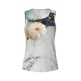 thumbnail image 4 of Lsque Pumpkin And White Marble Printed Workout Tank Tops for Women, Athletic Sports Tank Tops, Compression Sleeveless Dry Fit Shirts,Sleeveless Yoga Shirt-X-Large, 4 of 9