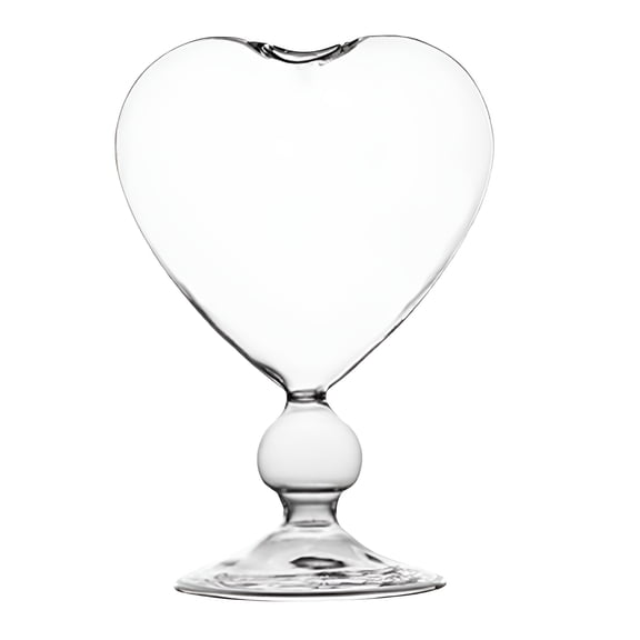 ACDANC Hydroponic Glass Vase Vintage Desktop Plant Vase Heart Shaped Planter Decorative Centerpiece Glass Vases for Centerpieces