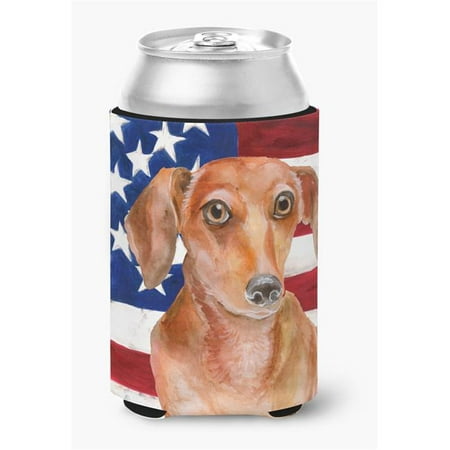 

Red Dachshund Patriotic Can or Bottle Hugger
