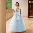 thumbnail image 5 of DISKEBUISS Children's Princess Dress Dressy Round Neck Sleeveless Mesh Tulle Gown for Birthday Parties & Family Gatherings, 5 of 5