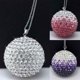 thumbnail image 5 of Decoración del coche bola de cristal ostentosa encanto del espejo retrovisor del coche, (rosa) adorno colgante del coche del diamante artificial, accesorios del coche Bling, 5 of 5
