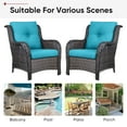 thumbnail image 5 of POCASSY Patio Furniture Cushions Set of 5, 22.5"*22.5" Outdoor Cushion for Patio Furniture, Water Resistant, Fade Resistant, Deep Seat and High Back Cushion for Chair, Sofa, and Couch, Turquoise, 5 of 7