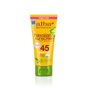 Alba Botanica Hawaiian Sunscreen Lotion SPF 45, Green Tea, 6 oz
