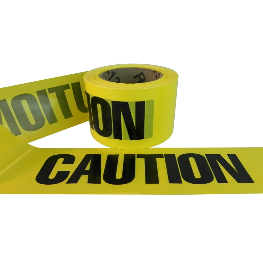 WOD BRCCC Barricade Caution Tape 3 inch x 1000 feet (Bulk Case 8