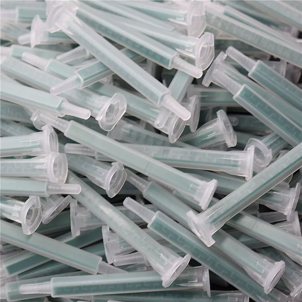 CRESTIN- 50Pcs Epoxy Resin Static Mixer Ab Glue Mixing Nozzles Glue Adhesive Mixing Tube
