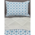 thumbnail image 3 of Abstract Comforter & Sham Bedding Set, Hexagons with a Dashed Look Geometric Grunge Pattern, 3 pcs Duvet Set Microfiber Filling Quilt, 5 Sizes, Sky Blue Azure Blue, by Ambesonne, 3 of 4