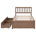 thumbnail image 5 of Modern Design Twin Size Platform Bed with 2 Drawers for Walnut Color, 5 of 9