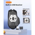 thumbnail image 2 of Uciefy Bluetooth Wireless Mouse,(2.4G+BT5.1)USB C Rechargeable Mouse with Charging Indicator, Ergonomic Computer Mice for Laptop/PC/Mac/iPad-Black, 2 of 7