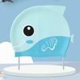 thumbnail image 3 of Kid's Swim Cap 3D Cartoon Design Swimming Hat Flexible Silicone Waterproof, 3 of 5