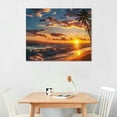 thumbnail image 2 of Shiartex Beach Pictures Ocean Canvas Wall Art, Sunset Tropical Wall Art for Living Room Bathroom Wall Decor 20x16 in/16x12 in, 2 of 6