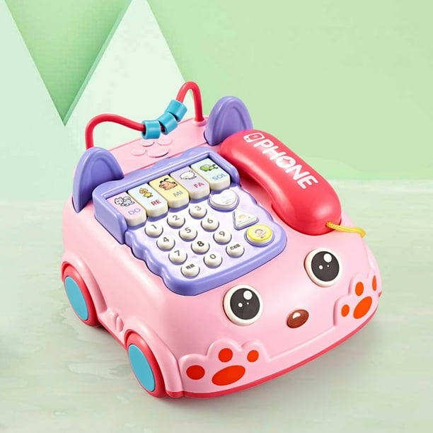 Juguete musical educativo para bebés, teléfono de juguete de simulación con máquina de aprendizaje musical