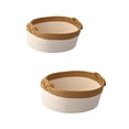 thumbnail image 4 of Cesta de cuerda de algodón con asas, cesta de almacenamiento, cesta organizadora debajo del estante blanco caqui, 4 of 9