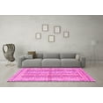 thumbnail image 3 of Ahgly Company Indoor Square Abstract Pink Modern Area Rugs, 5' Square, 3 of 4