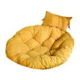 thumbnail image 3 of Cojín grueso para silla tipo huevo con reposacabezas, alfombrilla para silla de jardín, multiusos, diámetro de 41 pulgadas, accesorios para patio y Amarillo, 3 of 7