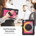 thumbnail image 3 of Case for iPad Air 5th Generation / iPad Air 4th Generation 10.9 inch with Screen Protector, 360 Degree Rotating Kickstand Hand Strap Shockproof Cover with Shoulder Strap, Rose PC, 3 of 7
