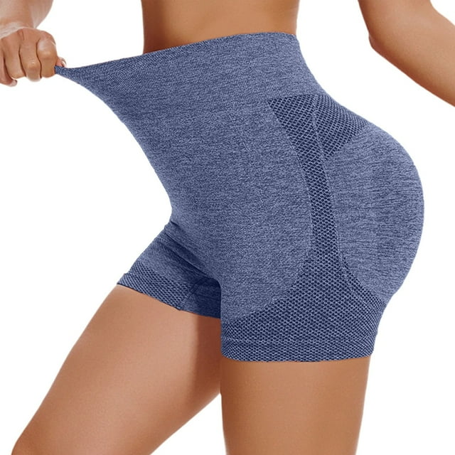 Women High Waist Compression Yoga Shorts - Breathable Non See Through Fitness Enhancing Shorts
