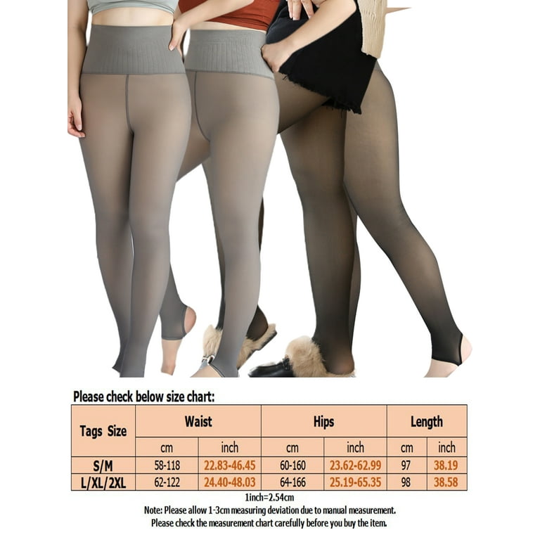 Lumento Ladies Pantyhose Slim Leg Tights Elastic Waisted Leggings Women  Stretchy Stockings Slimming Footed Gray-Stepping Foot S/M 