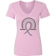 thumbnail image 3 of Inktastic Parkinson's Awareness Ribbon Rainbow Women's V-Neck T-Shirt, 3 of 5