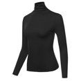 thumbnail image 1 of FashionOutfit Women's Solid Long Sleeve Slim Basic Turtleneck Top, 1 of 1