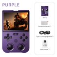 thumbnail image 1 of XU10 Handheld Game Console 3.5" IPS Screen 3000mAh Battery Linux System Miyoo RG35XX Portable Video Game Console PURPLE 128G(11780 Games), 1 of 6
