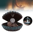 thumbnail image 3 of Creative European Style Shell Mermaid Shape LED Lamp Backflow Aromatherapy Furnace Ceramic Crafts for Home Office SPA Yoga Aromatherapy Decoration, 3 of 9