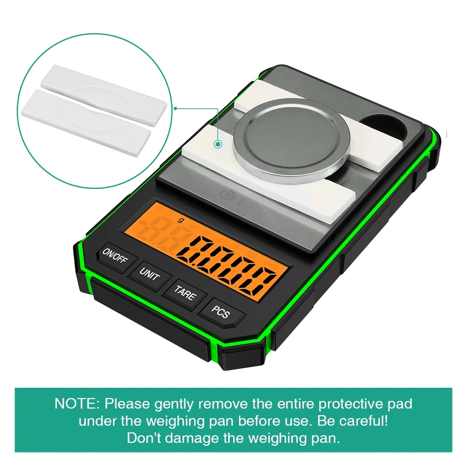 0.001g Jewelry Scale 50g Electronic LCD Display Scale Mini Pocket Digital Scales Milligram Scale Balance ,Simple Operation