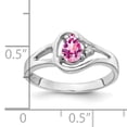 thumbnail image 2 of Primal Gold 14 Karat White Gold 6x4mm Pear Pink Sapphire and Diamond Ring, 2 of 4