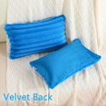 thumbnail image 2 of SURJDE Royal Blue Striped Decorative Throw Pillow Covers 12x20 Inch Set of 2,Rectangle Fall Decorations Couch Lumbar Pillowcase,Soft Cozy Faux Rabbit & Velvet Back,Modern Home Decor for Bed, 2 of 6