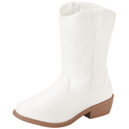 bebe Girls' Cowgirl Boots - Classic Western Cowboy Boots for Girls with Zipper Closure (Sizes: 5-13)