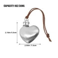thumbnail image 2 of FRCOLOR  2 Pcs Color Gradient Kettle Heart Shaped Flask Bride Travel Silver, 2 of 8