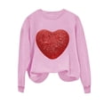 thumbnail image 4 of Meichang Sweatshirts Mignons pour Femmes, Sweatshirt de la Saint-Valentin, Sweatshirt Graphique Drôle d'Amour, Manches Longues, Col Rond, Décontracté, Vacances, 4 of 4