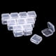 thumbnail image 1 of 20 Pcs Mini Clear Plastic Box 1.8 mm Thicken Square Jewelry Earplug Pill Storage Box Case Container with Lid for Bead Makeup, 1 of 4