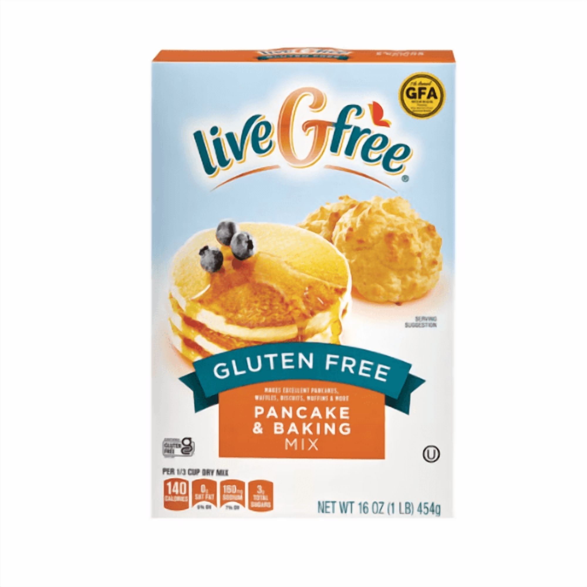 liveGfree Gluten Free Pancake and Baking Yellow Cake Brownie Mix 6 Pack Variety