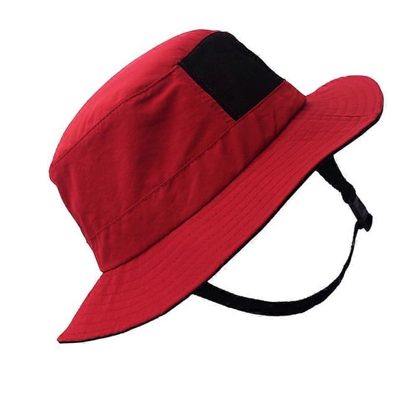 Shade Protect Casual Bucket Hat with Cord for Men Women Summer Outdoor Activities Red 33.00X27.00X1.00CM 1Pcs