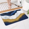 thumbnail image 4 of Blue and Gold Marble Glitter Waves Pattern Bathroom Rugs Mat,Non Slip Microfiber Bathroom Rug,Rubber Backing,Soft Bathroom Mats for Bathroom Floor,Tub and Shower,17x27in(43x68cm), 4 of 5