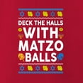 thumbnail image 3 of Wild Bobby Deck The Halls With Matzo Balls Hanukkah Sweater | Holiday Premium Graphic Hoodie Sweatshirt, 3 of 5