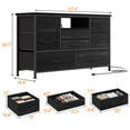thumbnail image 2 of Historyli Soporte para TV de 8 Cajones de 47.4 Pulgadas (120 cm),para TVs de hasta 50 Pulgadas,Cómoda con Cajones con Luz LED RGB y Toma de Corriente para Centro de Entretenimiento con Almacenamiento, 2 of 8