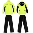 thumbnail image 1 of Conjunto de Traje de Lluvia Reflectante Para Ciclismo Al Aire Libre, Talla L, Para Hombre, Impermeable, Para Motocicleta, Con Pantalones Y Cubrezapatos Para Lluvia Intensa Y (L)）, 1 of 8