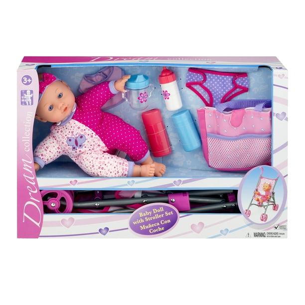 Gi-Go 14 Baby Doll with Stroller Set - Walmart.com - Walmart.com