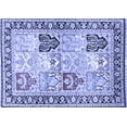thumbnail image 1 of Ahgly Company Machine Washable Indoor Rectangle Persian Blue Traditional Area Rugs, 5' x 7', 1 of 4