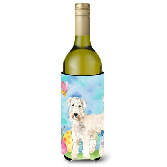 Easter Eggs Wheaten Terrier Wine Bottle Beverge Insulator Hugger