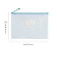 thumbnail image 2 of SPOORYYO PVC Mesh Zipper Bags for A4 Documents - Translucent Pouch with Rope Hook for Office and School Organization, 2 of 3
