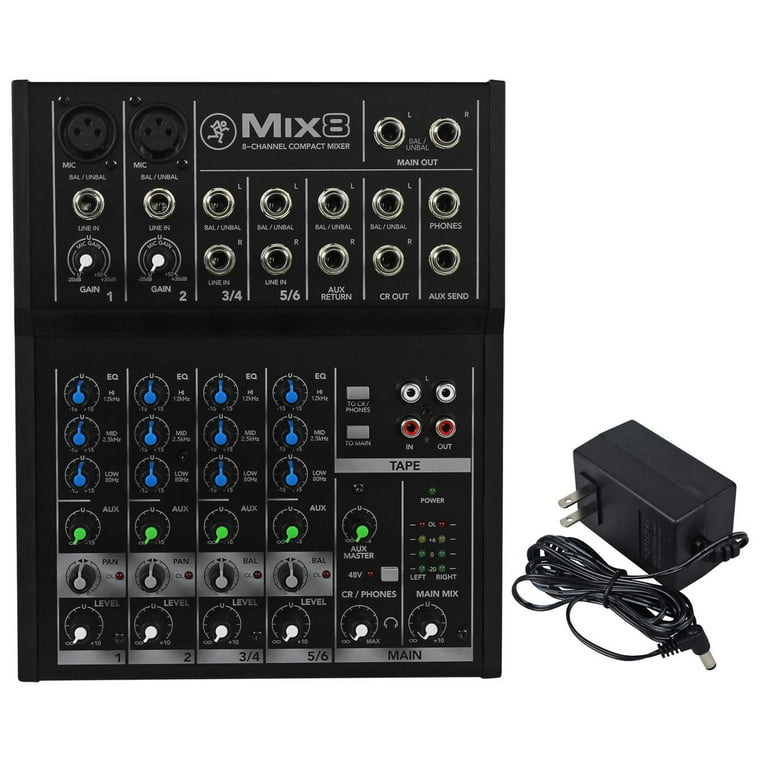 New Mackie Mix8 8-Ch Compact Mixer Constructed with A Durable Metal CH