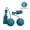 Blue, variant on Dual-Use Cordless Weighted Jump Rope with Double Bearings – Ball-Type Skipping Rope for Indoor Fitness, Anti-Slip Foam Handles, 75cm Weighted Balls, 7mm PVC Wire