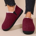 thumbnail image 2 of Womens Mens Winter Snow Boots Indoor Slippers House Shoes with Fleece Lined for Seniors Non Slip Warm Slip on Ankle Booties, 2 of 7