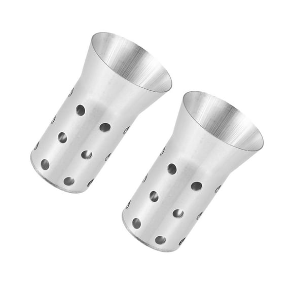 Unique Bargains 2pcs 51mm Universal Motorbike Exhaust Pipe Baffle Muffler Baffle Silver Tone