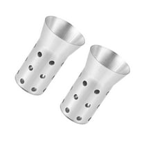 Unique Bargains 2pcs 51mm Universal Motorbike Exhaust Pipe Baffle Muffler Baffle Silver Tone