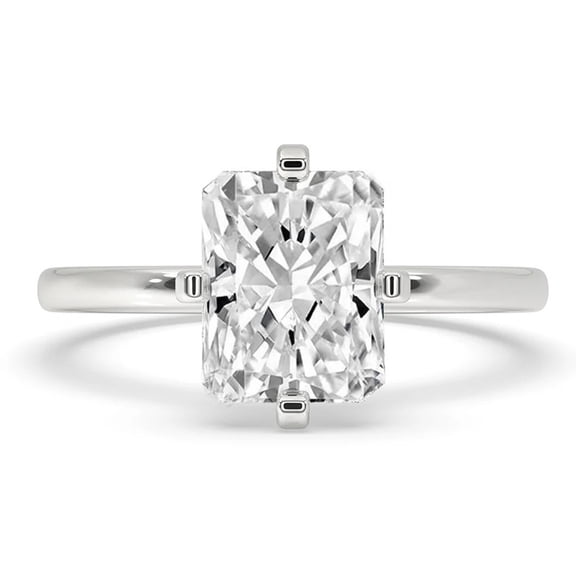 1 to 3 Carat Radiant Cut E VS2 Lab Grown Diamond Engagement Ring 14K Gold
