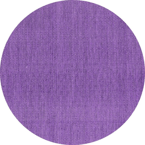 Ahgly Company Indoor Round Abstract Purple Contemporary Area Rugs, 5' Round